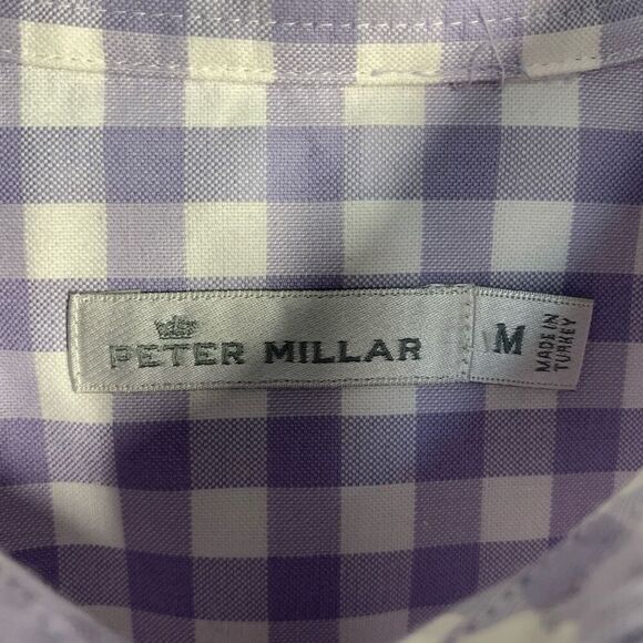 Peter Millar Women's Checkered Button Down Long Sleeve Shirt Size Medium - Picture 3 of 6